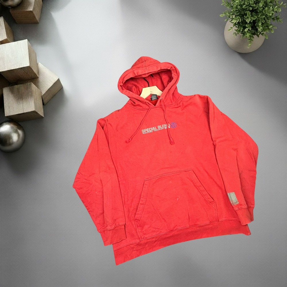 Special Blend Vintage Y2K Red Pullover Hoodie Mens Large Skater Streetwear